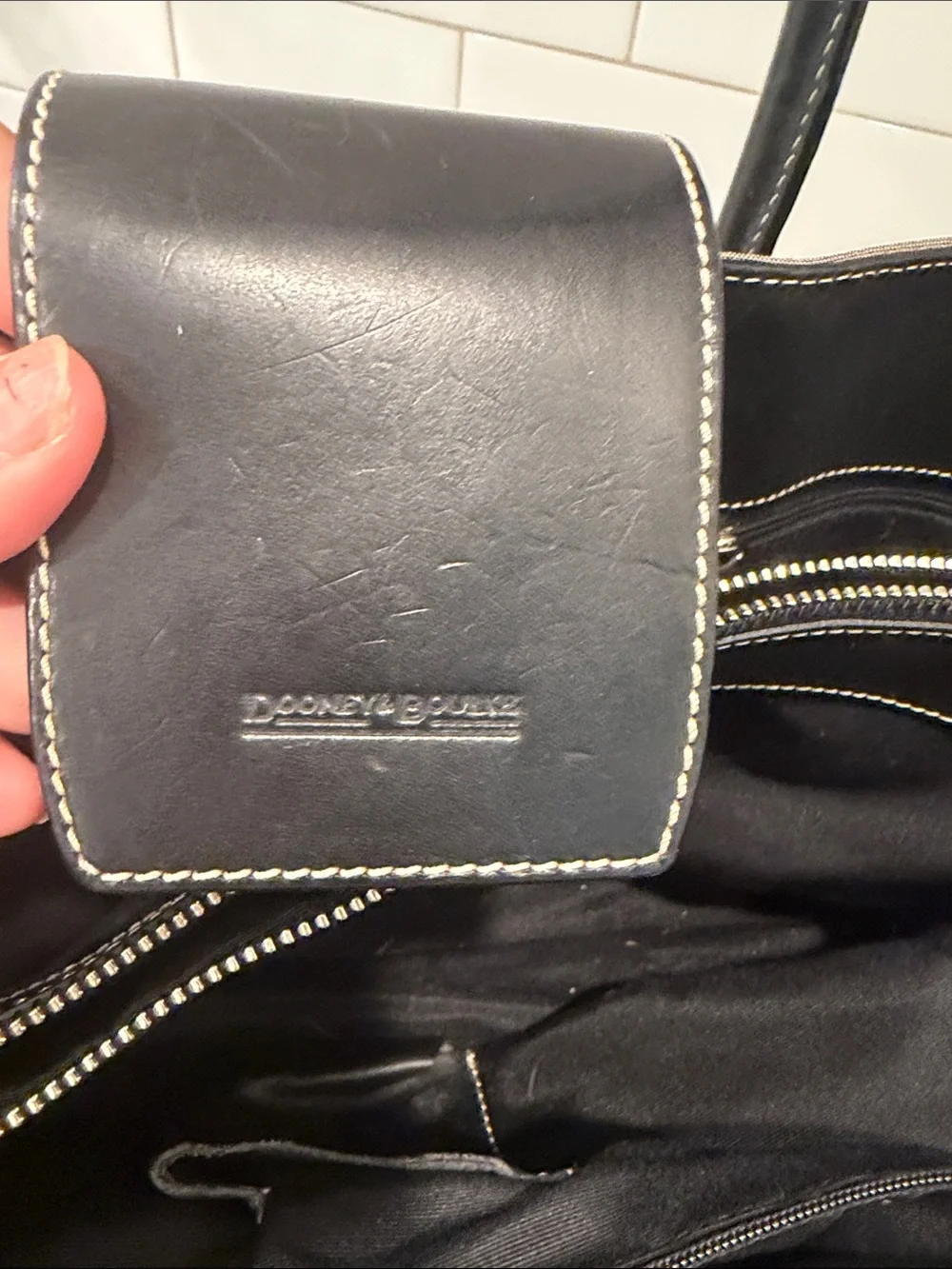 Dooney & Bourke Brown and Black Signature Duffel Bag